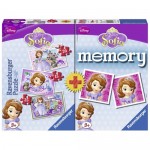 Puzzle + Joc Memory Printesa Sofia 3 buc in cutie 15/20/25 piese