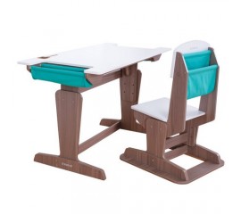 Birou si scaun pentru copii ajustabil Grow Together™ - Gray Ash