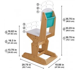 Birou cu raft si scaun ajustabil pentru copii Grow Together™