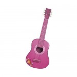 Chitara din lemn 65 cm., culoare roz