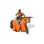 Figurina Cavaler cu cal pentru turnir, orange