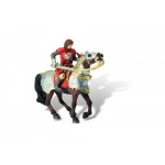 Figurina Cavaler pe cal - Iron Heart rosu
